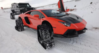 Перший в світі гусеничний Lamborghini застряг в снігу: відео