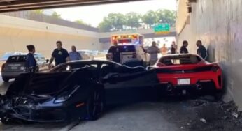 ДТП на миллион: в аварию попали три дорогих Ferrari