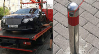 В Украине эвакуировали на штрафплощадку роскошный Bentley