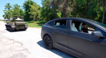 Tesla Model X испытали танком: что из этого вышло