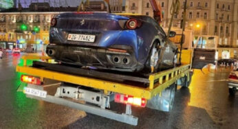 В Украине эвакуировали на штрафплощадку суперкар Ferrari