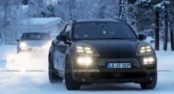 Электрическую версию Porsche Macan заметили во время зимних тестов