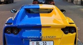 Ексклюзивний суперкар Ferrari у кольорах українського прапора помітили в Європі