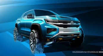 Volkswagen показал откровенный тизер пикапа Amarok, на котором видно новые фары