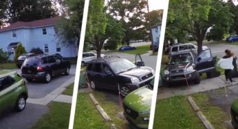 Жінка випала з автомобіля під час руху заднім ходом: відео