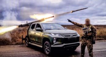 Українські умільці перетворили пікап Mitsubishi L200 на РСЗВ “Град”