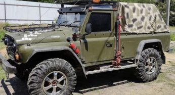 В Украине заметили внедорожного «монстра» из четырех автомобилей