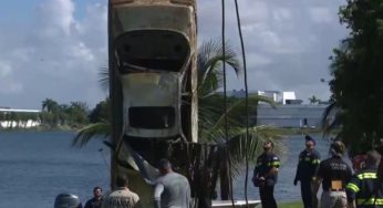 32 угнанных авто достали со дна озера: видео