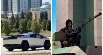 Подарок от Маска: Кадыров похвастался новым Tesla Cybertruck с пулемётом