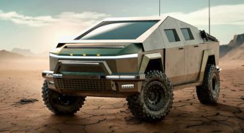 Представлен военный электропикап Tesla Cybertruck с генератором на реактивном топливе: фото
