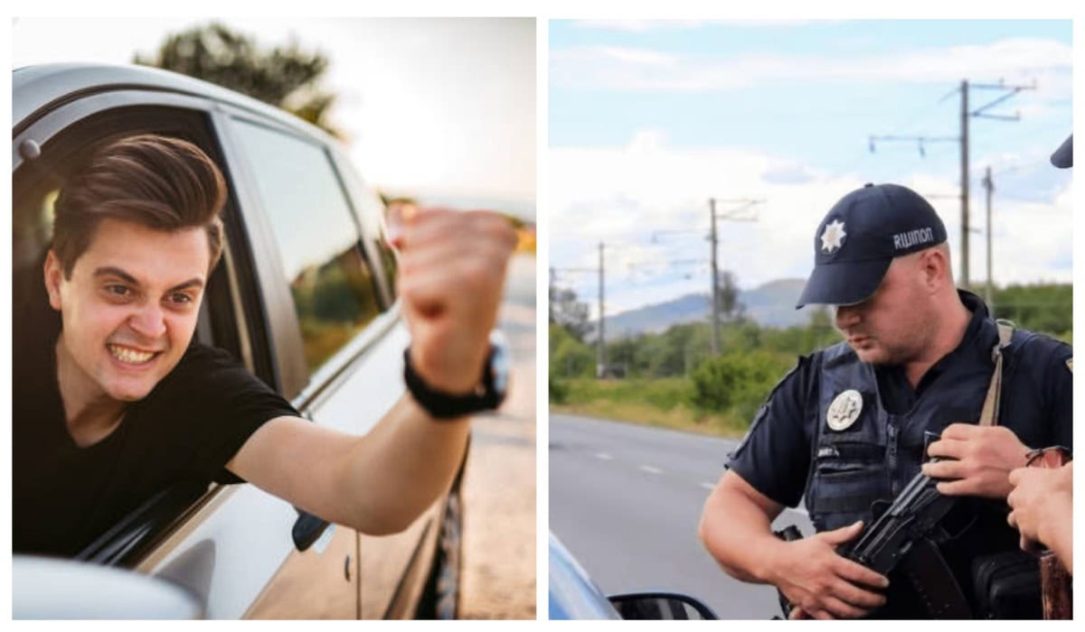 водій-поліція-автомобіль-спілкування