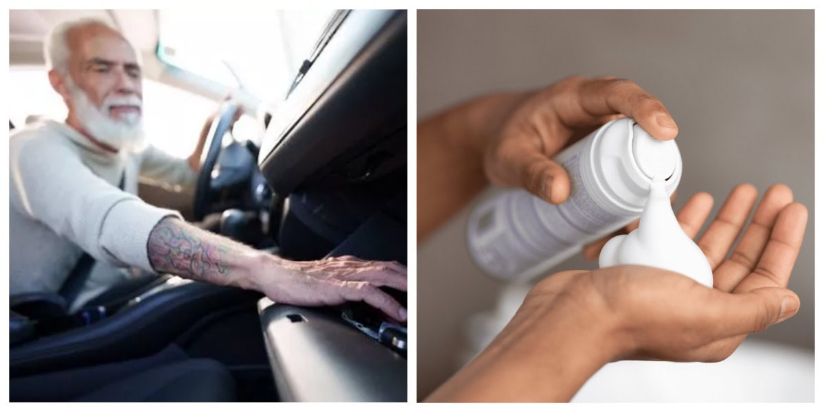 водій-піна-гоління-автомобіль