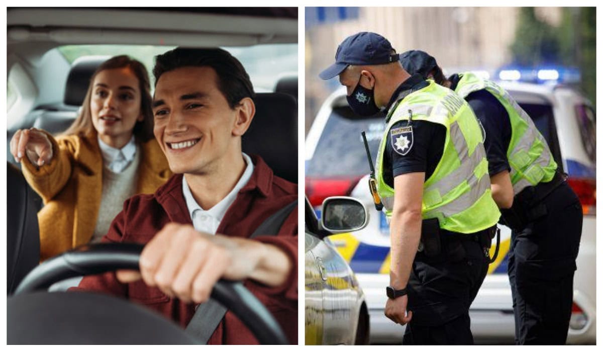 водій-пасажир-поліція-штраф