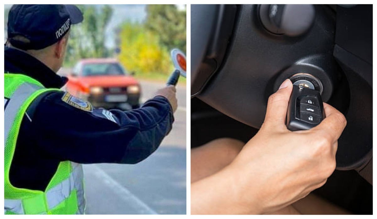 водій-зупинка-поліція-автомобіль-двигун