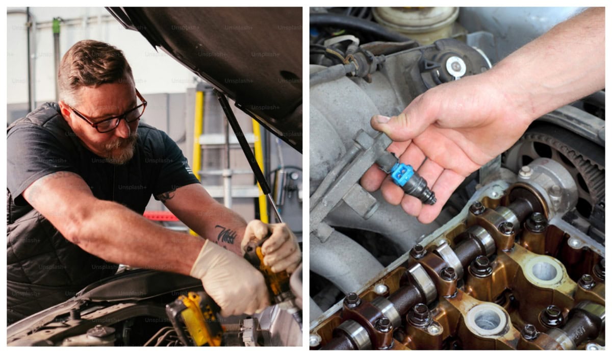 механік-паливні-форсунки-автомобіль-очистка