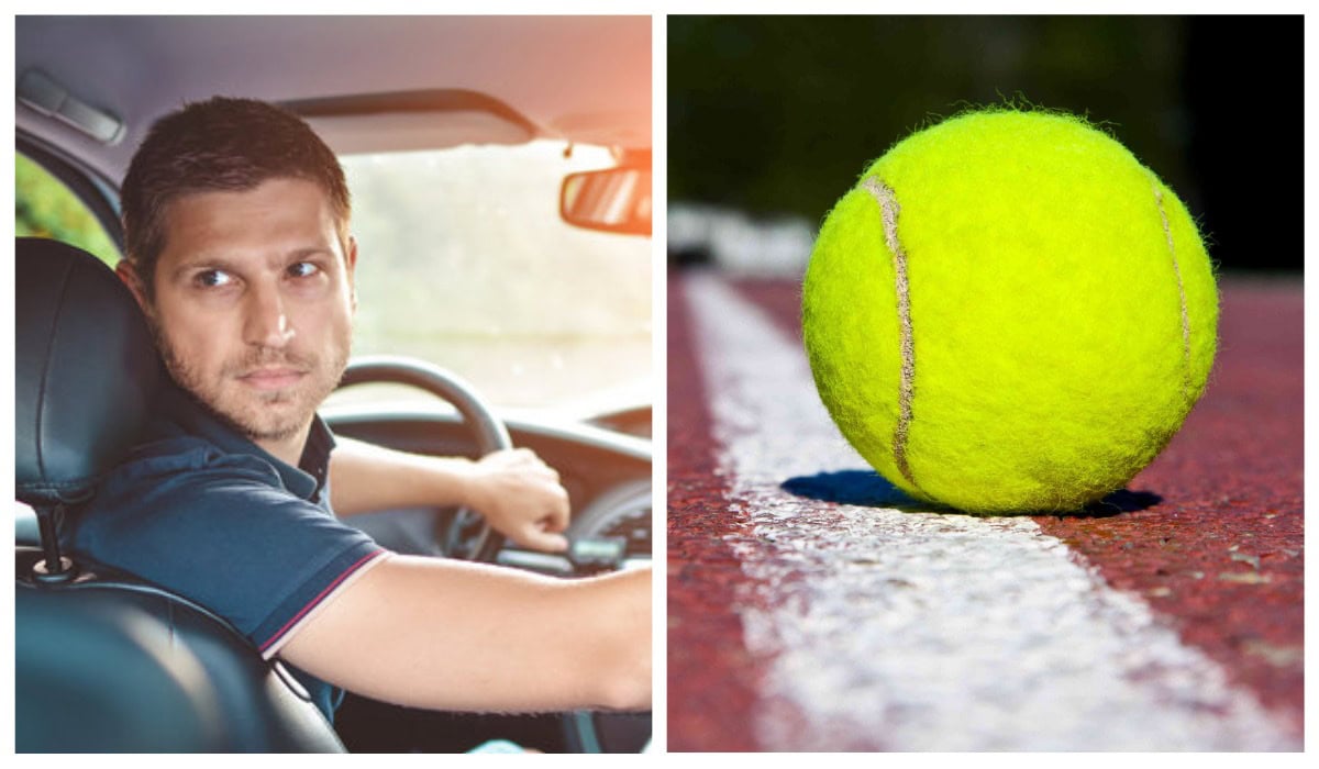 тенісний-м'ячик-автомобіль-парковка-гараж