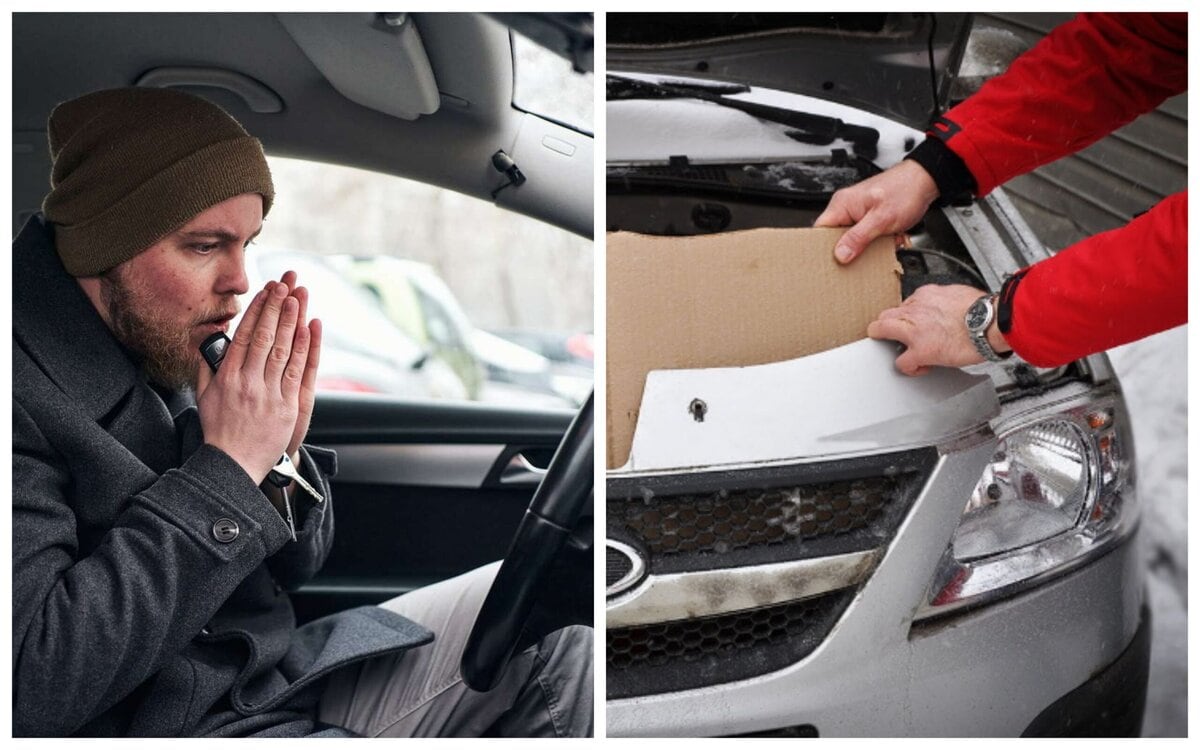 картон-радіатор-автомобіль-прогрів-двигун