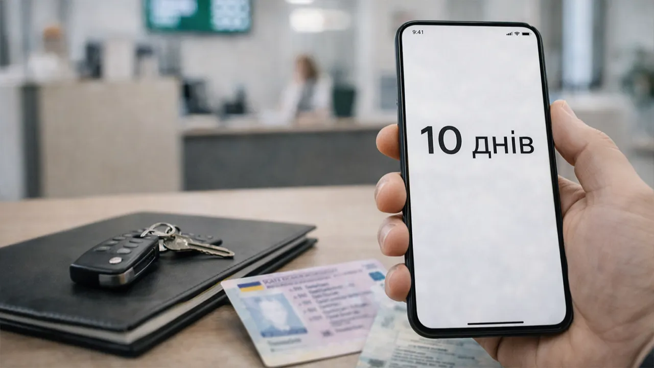 Термін 10  для заміни даних водія в МВС